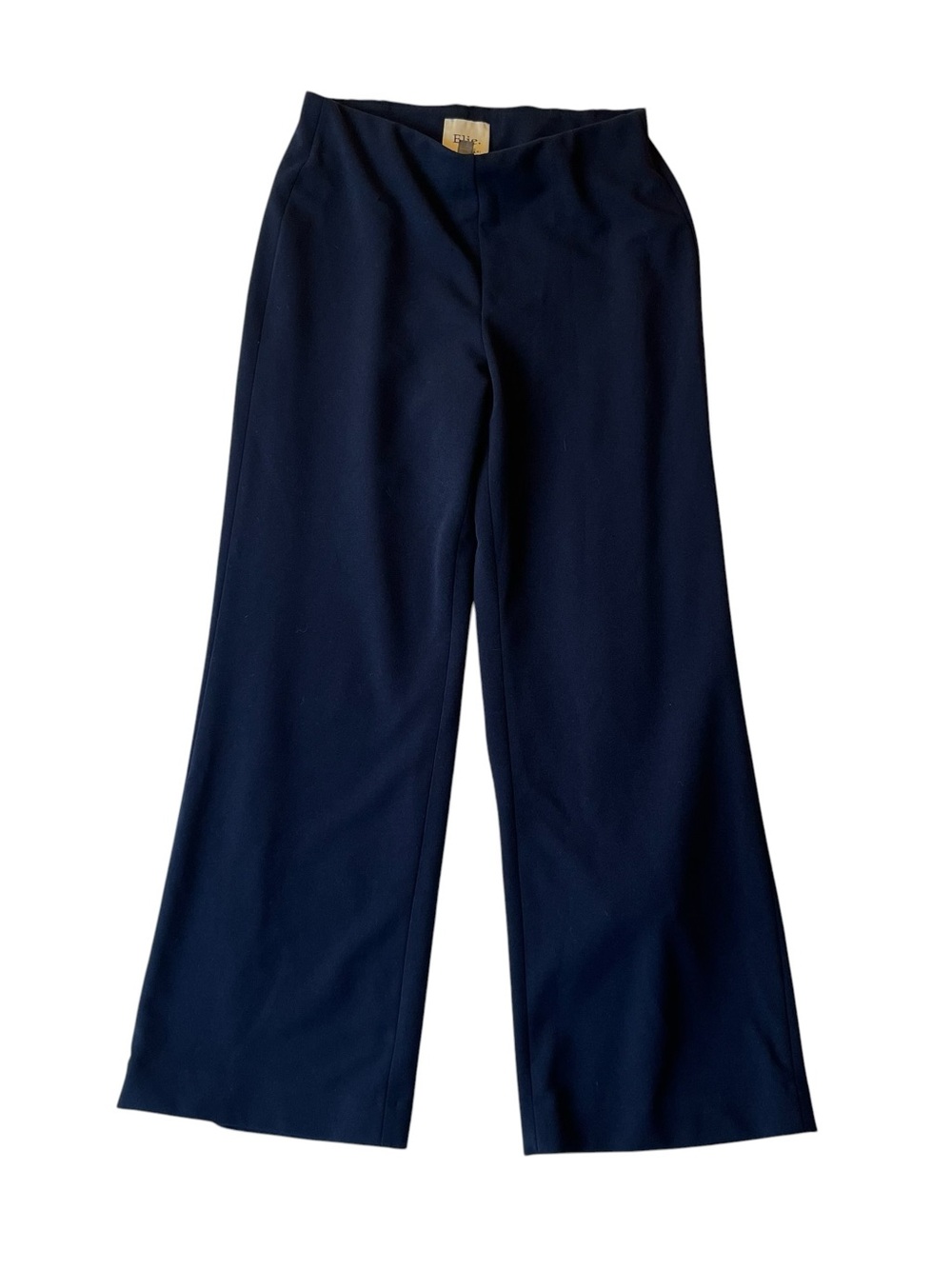 Elie Tahari wide leg pants S Navy blue Pull on elastic waist trousers Womens